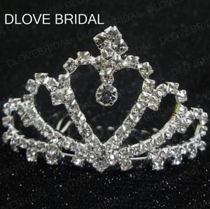 Echte Po Crystal Wedding Crown Tiara Hair Combs Sliver PLATED BRIDAL HAAR ACCESSOIRES Women Event Party Headpieces in Stock 8071675