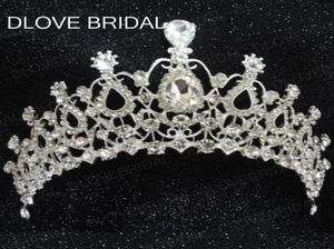 Real Po Page de beauté Crystal Bridal Cown Beauty Big Royal Crown Factory Accessoires de cheveux Tiaras Prom Party 1971302