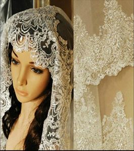 Real Pos 2020 voile De mariage blanc ivoire 3M avec peigne perles De dentelle mantille voile De mariée accessoires De mariage Veu De Noiva9047156