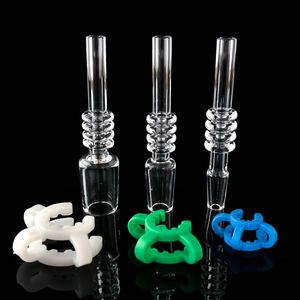 Pointe de Quartz véritable 10mm 14mm 18mm mâle pour Kits NC avec clips keck en plastique gratuits, accessoire de fumée de banger à quartz