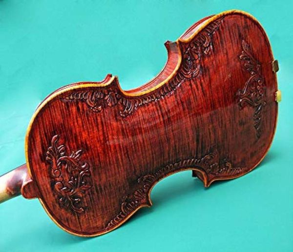 Real s de alto grado Violín de flores talladas a mano44 Violín de madera sólida Violín para principiantes Instrumentos musicales profesionales 81368983172711