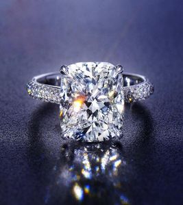 Real S925 plata esterlina 2 quilates Moissanite con anillo de diamante para Mujer Anillos finos Mujer Plata 925 joyería Bizuteria Rings5768706