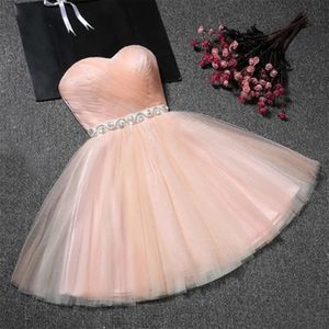 Echt voorbeeld goedkope mini party jurk sexy roze korte strakke homecoming jurken 2018 short grade prom jurken vestido de festa curto 264U