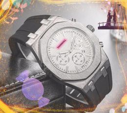 Véritable vis sur le boîtier supérieur montres à quartz pour hommes de haute qualité 42mm mouvement automatique horloge en acier inoxydable caoutchouc orologio di lusso montres-bracelets classiques cadeaux de jour