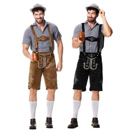 Echte schot Duits Oktoberfest Kostuum Europese stijl Meren plus size Suspender Pants Beer Outfit AST8823583