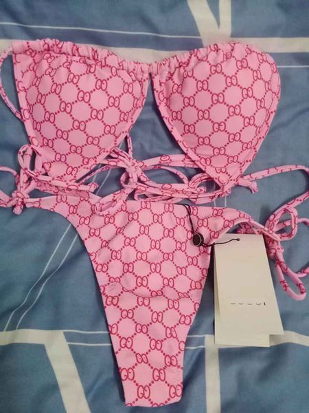 Imagen de tiro real Sexy para mujer Diseñadores Bikinis Conjuntos Trajes de baño Trajes de baño para damas Trajes de baño Ropa de playa Trajes de baño para mujer Biquini Trajes de baño de marcas de lujo mixtas