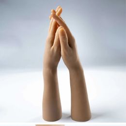 Silicona real Mannequin Mano para exhibición Joya de joyería Arte de uñas Mano Arte del dedo Modelo de ajuste flexible fijo Mano
