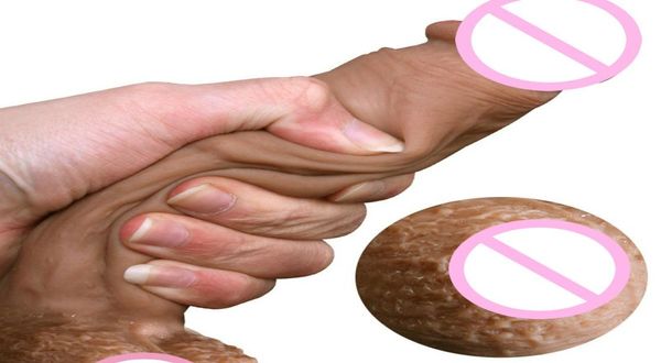 Réel peau sensation Silicone doux gode ventouse réaliste pénis grosse bite jouets sexuels pour femme produits Strapon godes pour les femmes Y19109812731