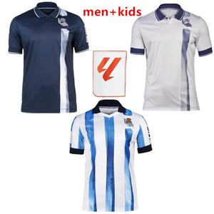 Real Sociedad 2023/2024 Soccer jerseys Sorloth Oyarzabal Silva voetbalshirt 23/24 Sadiq Illarra Merino Carlos Fdez Camiseta Barrene Brais Mendez Men Kids Uniform