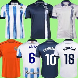 Real Sociedad Camisa de futebol 2023 Home PORTU MERINO OYARZABA Maillots Camisa Fora X.PRIETO SILVA WILLIAN J JANUZAJ ISAK Uniforme de futebol