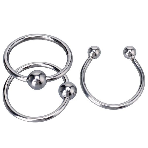 Anillo de pene de acero inoxidable real Tiempo de retardo Eyaculación Juguetes sexuales para hombres Erección de metal Manga de pene Productos para adultos 240109