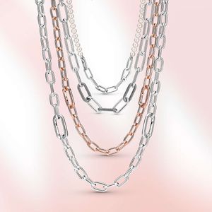 Cuentas de concha de plata de ley auténtica para mujer, joyería a la moda, collar Original, enlace Vip para regalo de amor