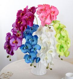 Real Touch Butterfly Orchid Branch Artificial Silk Flowers Mariage Home Party Decor Plant Fake plante Phalaenopsis2329590