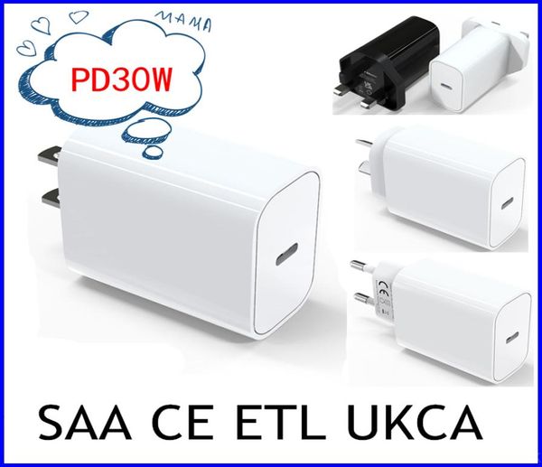 Зарядное устройство Real True PD30W для iPhone 14 Pro Max iPad Блок быстрой настенной зарядки для Samsung Huawei Xiaomi Tablet PC Скоростные зарядные устройства 30 Вт6364998