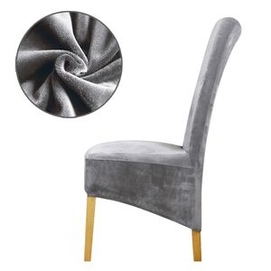 Véritable velours tissu XL taille chaise couverture grande taille longue dos Europe style housses de siège pour Restaurant el fête Banquet 211116