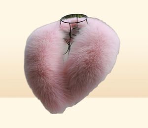 Real Winter New Pink Fox Écharf manteau JKET SHAWL FEMME FEMME Collier de fourrure à fourrure Y2010076044344