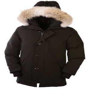 Chaqueta de plumas de ganso canadiense para hombre y mujer, Parka cálida de invierno con capucha, resistente al viento, abrigo extremadamente resistente a la intemperie, piel de lobo Real