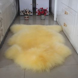 Real Wool Floor Mat Fur canapé coussin de fenêtre PAVER