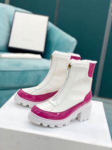 Doublure intérieure en laine véritable bottes de neige chaudes tissu haut de gamme conception de fermeture à glissière avant manteau de style européen et américain vêtements en coton assortis