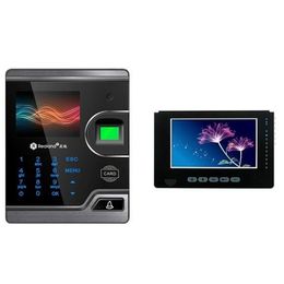 Realand M100 2.8 inch touchscreen Visual Biometric vingerafdruk kaart deur toegangscontrole met video-intercom - zilver