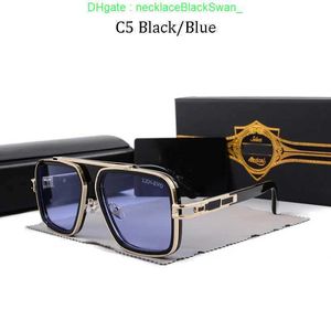 Realfine 5a Eyewear Dita Mach-five Drx-2087 Gafas de sol de diseño de lujo para hombre y mujer con caja de tela para gafas DKH6