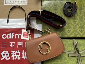 Realfine Bags 5A 698643 22 cm Blondie Mini sac à main en cuir marron sacs à bandoulière pour femmes avec sac à poussière