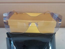 Gafas Realfine888 5A FOL039V FE40067U FD Fdgraphy Rectangular Shield Gafas de sol de diseñador de lujo para hombre Mujer con gafas Caja de tela FOL038V