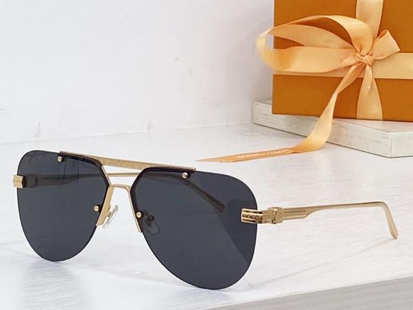 Realfine888 5a Eyewear L Z1261E Ash Pilot Cadre Designer Sunglasses pour homme femme avec des lunettes en tissu