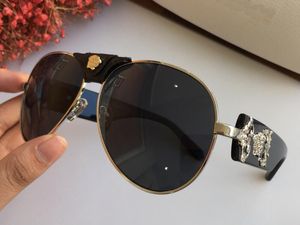Realfine888 5A Eyewear VS VE2150 Marco de piloto barroco Gafas de sol de diseñador de lujo para hombre Mujer con gafas Caja de tela VE1277