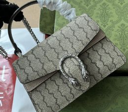Realfine888 Sacs 5A G752029 18 cm Dionysuss Mini poignée supérieure en toile sacs à main d'épaule de luxe sac à main de créateur pour les femmes avec sac à poussière