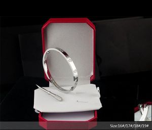 Realfine888 Catier50 Love bracelets de mariage bijoux emblématiques de luxe pour femme avec boîte 7-9 taille 16-19