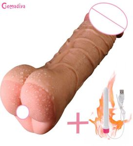 Réaliste gros gode vibrateur énorme gode masturbateur pour hommes femmes peau sentiment pénis réel vagin chair gode jouets sexuels pour Couple 22242860