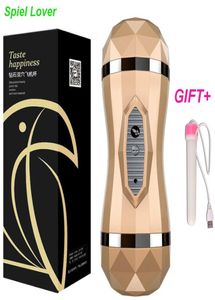 Vibrateur de gorge profonde réaliste Masturbateur masculin pour homme Vagin artificiel vraie chatte Oral adulte Sex Toys pour hommes sexe vierge jouet Y18217891