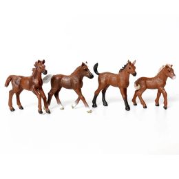 Figuras de caballo de caballo de plástico detallado realista Figuras de juguete Figuras de juguete Toppers Pascua Huevos de Navidad Regalo de cumpleaños