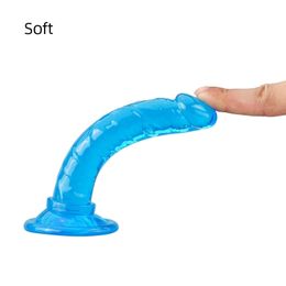 Realistische Dildo Anale Masturbator Seksspeeltjes Voor Koppels Dames Crystal Jelly Zuignap Penis Thrusting Phalos 220309