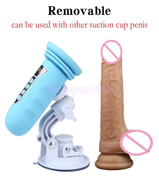 Consolador realista, máquina sexual automática de empuje del pene para la mayoría de consoladores con ventosa para mujeres, masturbador, pistola sexual telescópica T2008941209