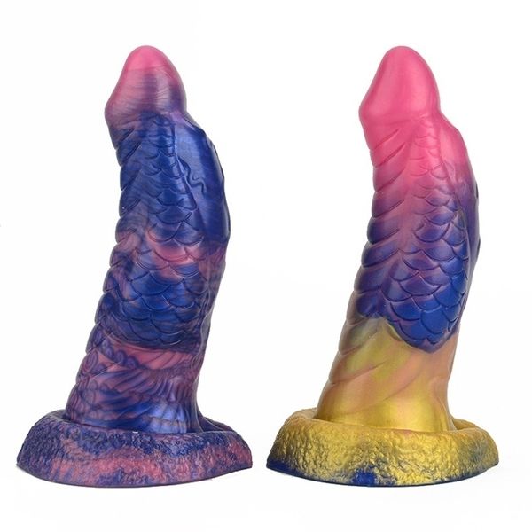 Tentacule réaliste de silicone de gode avec le pénis flexible de ventouse forte pour le point G ou le jeu anal Sex Toys Couple de femmes 220309