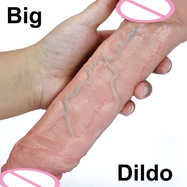 Dildo réaliste Soft Skin Sensation Dildos Femelle Anal plug vagin g Spot Sexy Toys Femmes Men de bite Stimulateur Supplie Masturator