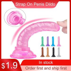 Realistische Dildo Vibrators Riem Op Penis Dildo Met Zuignap Butt Plug Kleurrijke Speeltjes Voor Mannen Vrouwen Nep Lul penis G Spot Speelgoed 2024
