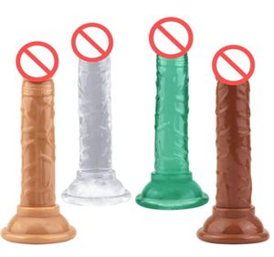 Realistische dildo met Suction Cup Jelly Flexibele Dildo Penis Vagina Massager Sex Toys for Women J17385200605