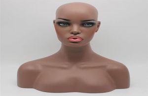 Mannequin réaliste en fibre de verre noire pour femme, buste factice, pour perruque en dentelle et affichage de bijoux, EMS 236S9925007