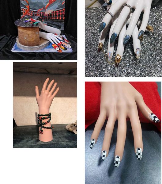 Modèle de main mannequin mannequin réaliste pour les ongles Affichage des anneaux de bijoux