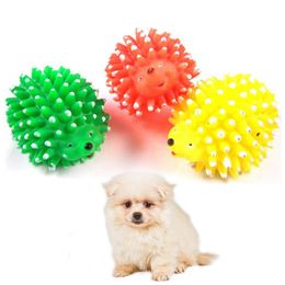 Realistische Egel Zachte Piepende Hond Bal Speelgoed Voor Kleine Honden Rubber Chew Puppy Speelgoed Hond Spullen Honden Speelgoed huisdieren Training Dental