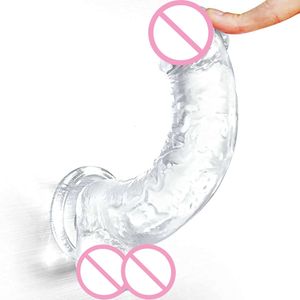 Dilde de gelée réaliste Dildos Soft Artificial Penis Penis Strong Adults Adults Sexy Toys for Woman Strapon Female Masturbation