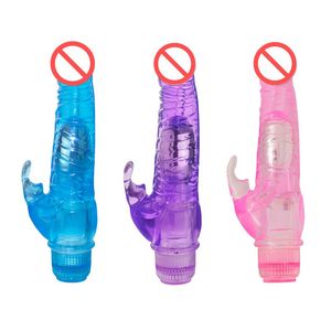Realistische jelly dildo vibrators krachtige konijn vibrator vrouwelijke masturbator seks speelgoed clitoris vibrerende penis voor vrouwen