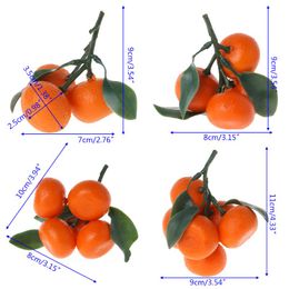 Naranjas de frutas de mandarina artificiales realistas para la realidad Decoración de la fiesta del hogar