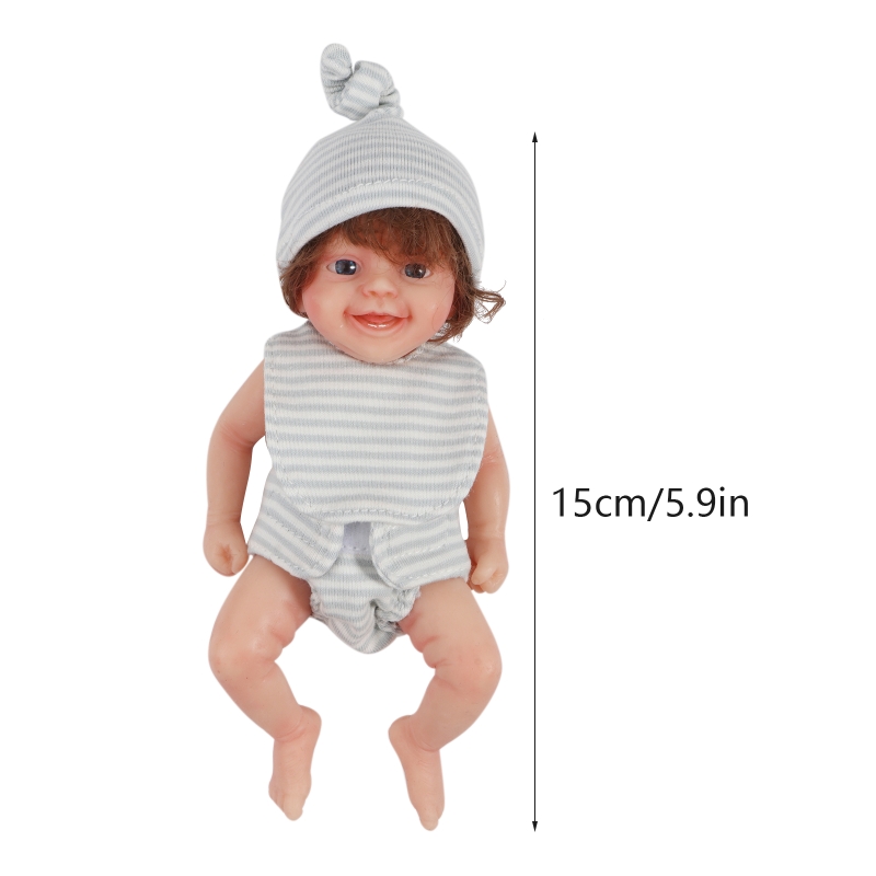 Realistiska nyfödda baby dockor mini söt liten baby silikon full kropp dropshipping