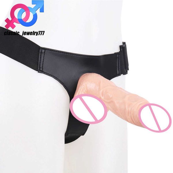 Pene realista consolador usable con cinturón masturbación femenina pene juguetes mujeres adultos juguetes sexuales pene 21cm consolador grande