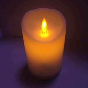 Bougies sans flamme en plastique réalistes, Bougie électrique à balançoire jaune décorative, Led Candle Light batterie opeared fausses bougies H1222