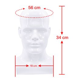 PVC réaliste Male Mannequin Head for Display Wig Hat Lunets Bijoux Moule Show Stand Model Head Man